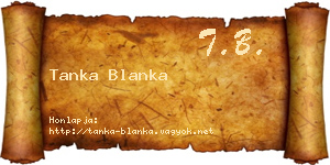 Tanka Blanka névjegykártya